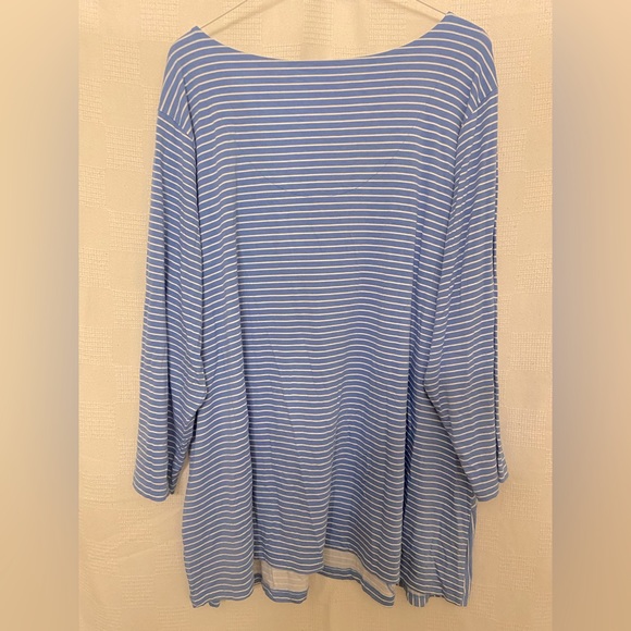 EUC Kim Rogers 3/4 Sleeve Striped Knit Top, size US 2X - Picture 4 of 5